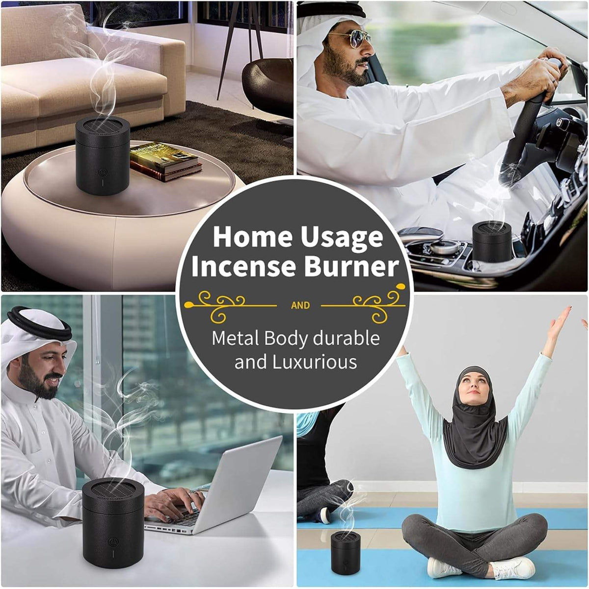 Rotating Flip Lid Electric Bakhoor Burner – Modern Fragrance Experience