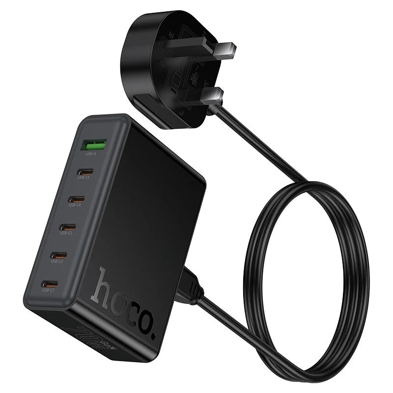 HOCO 6-in-1 Fast Charging Hub 70W – موزع شحن سريع 6 في 1 بقوة 70 واط