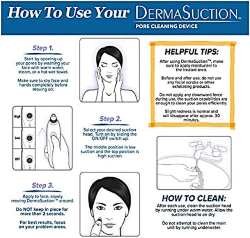 5-Level Pore Vacuum Blackhead Remover – جهاز شفط المسام وإزالة الرؤوس السوداء
