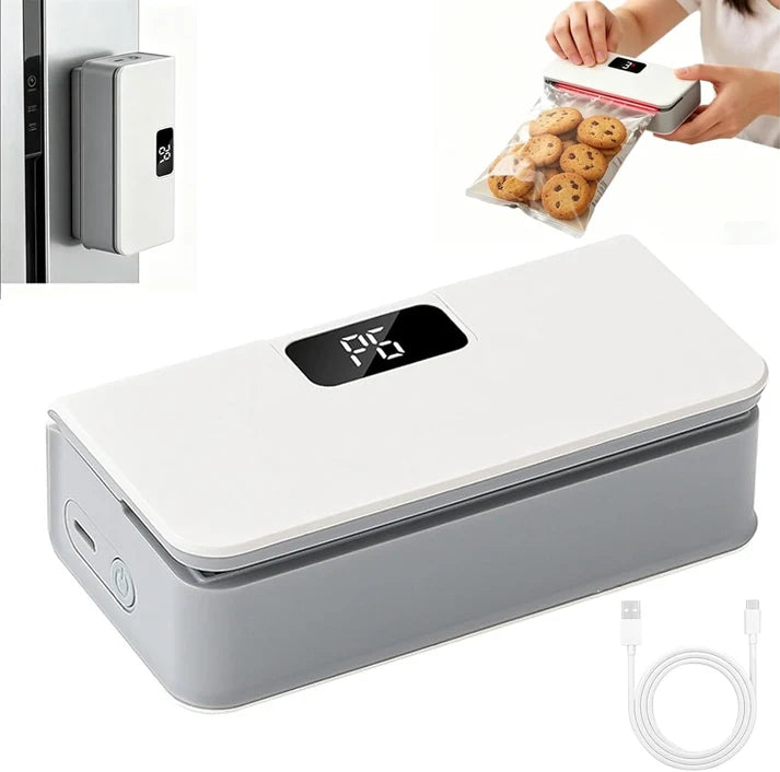 2-in-1 Portable Heat Bag Sealer – Compact Food Storage Sealing Tool