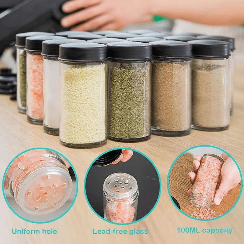 18 Jar Rotating Spice Rack – رف توابل دوار مع 18 برطمانًا