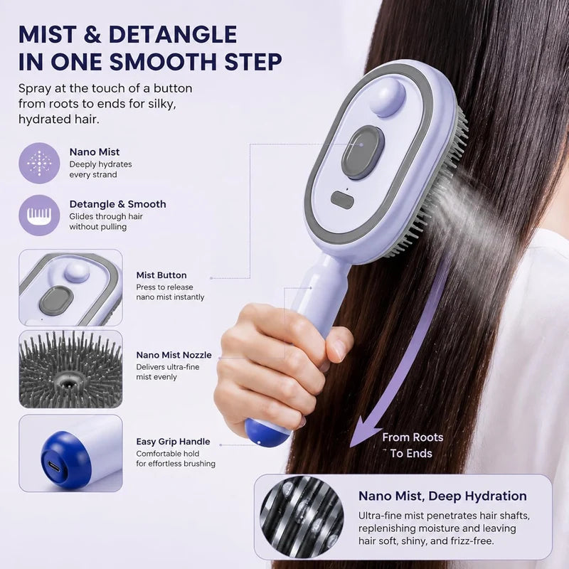 Electric Spray Retractable Air Cushion Comb – فرشاة شعر كهربائية برذاذ النانو