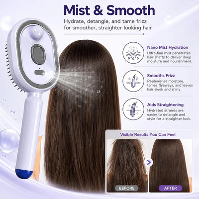 Electric Spray Retractable Air Cushion Comb – فرشاة شعر كهربائية برذاذ النانو