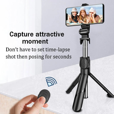 Bluetooth Selfie Stick Tripod – عصا سيلفي لاسلكية مع حامل ثلاثي