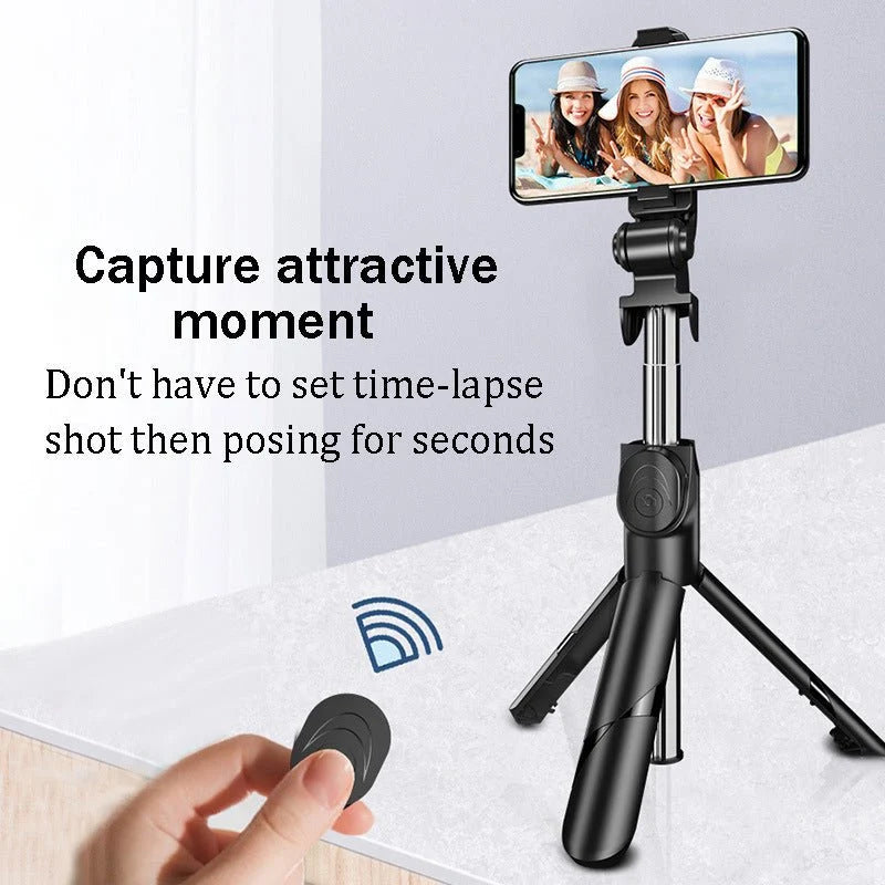 Bluetooth Selfie Stick Tripod – عصا سيلفي لاسلكية مع حامل ثلاثي