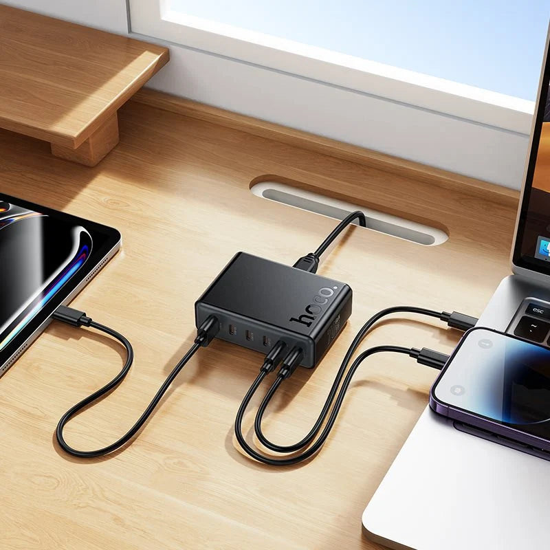 HOCO 6-in-1 Fast Charging Hub 70W – موزع شحن سريع 6 في 1 بقوة 70 واط