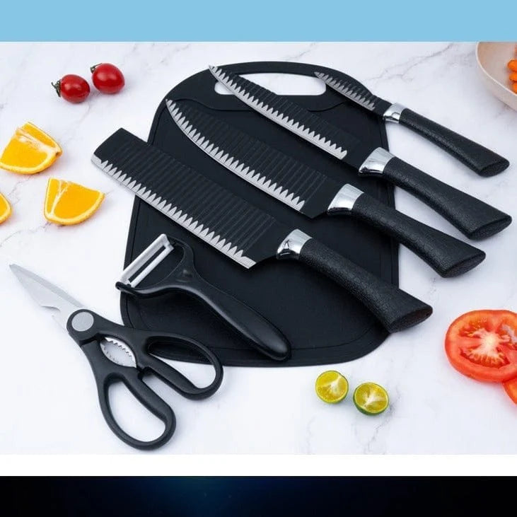 KUNZHISHENG 6-Piece Kitchen Knife Set – طقم سكاكين مطبخ من 6 قطع