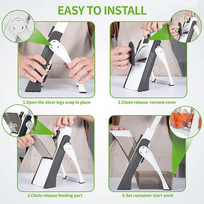 Manual Vegetable Cutter – قطاعة خضروات يدوية متعددة الاستخدامات