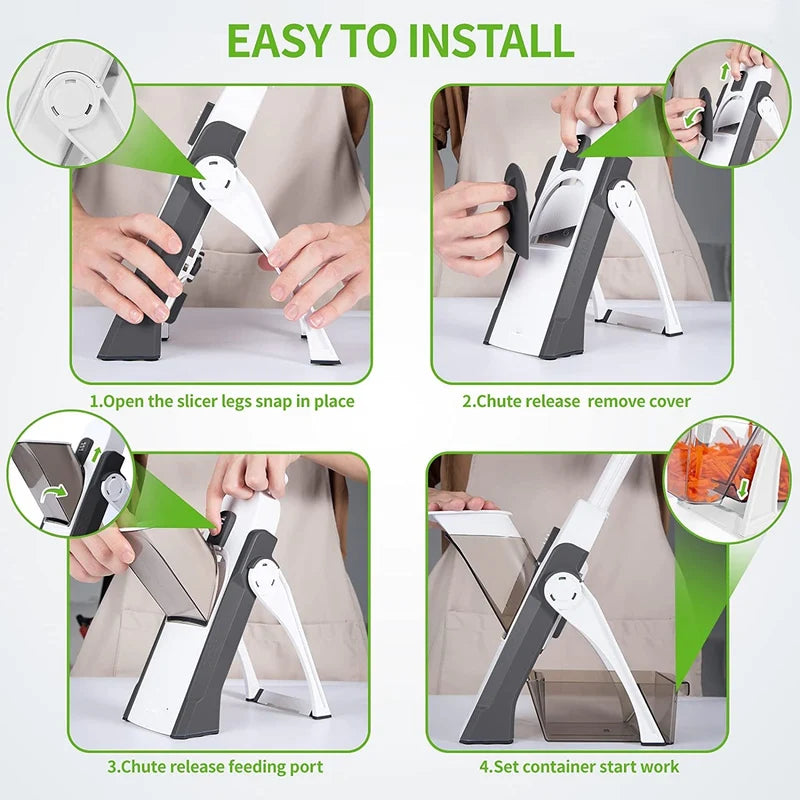 Manual Vegetable Cutter – قطاعة خضروات يدوية متعددة الاستخدامات